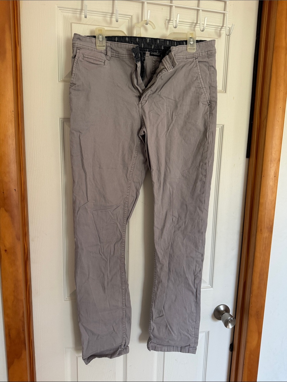 Livergy Light Gray Casual Chinos - Straight Fit